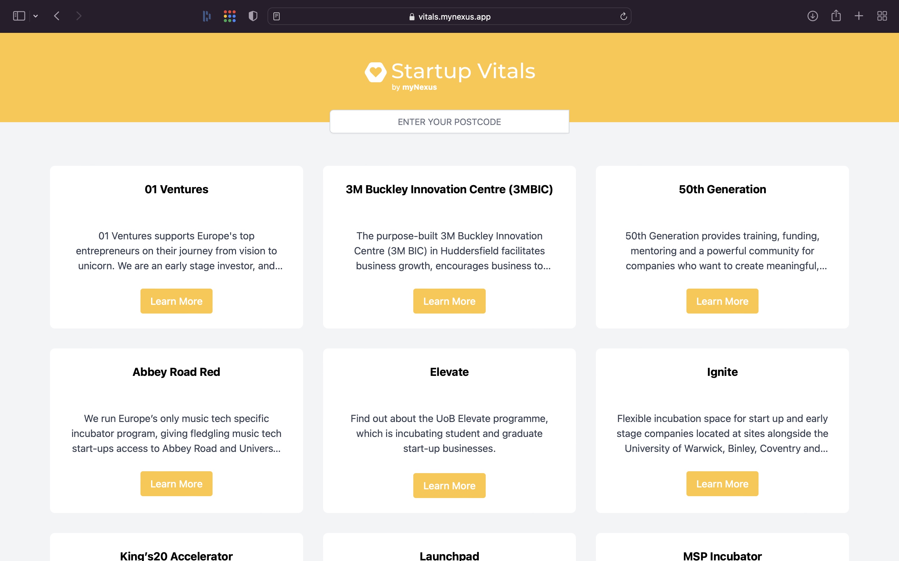 Startup Vitals